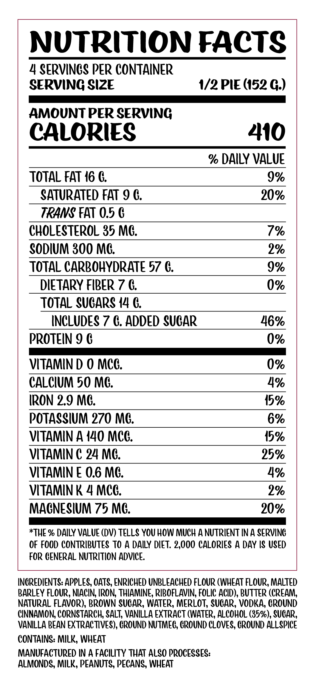 DRUNKEN DUTCH APPLE PIE (TAB)